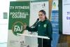 Jamie Finn speaking to graduates of the FAI/FCC TY Football class 2023-24