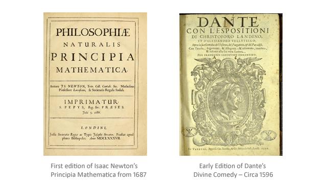 Newton and Dante books