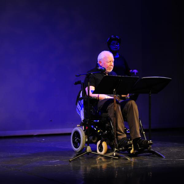 Brian Brophy performs his original theatre piece at the Draiocht.