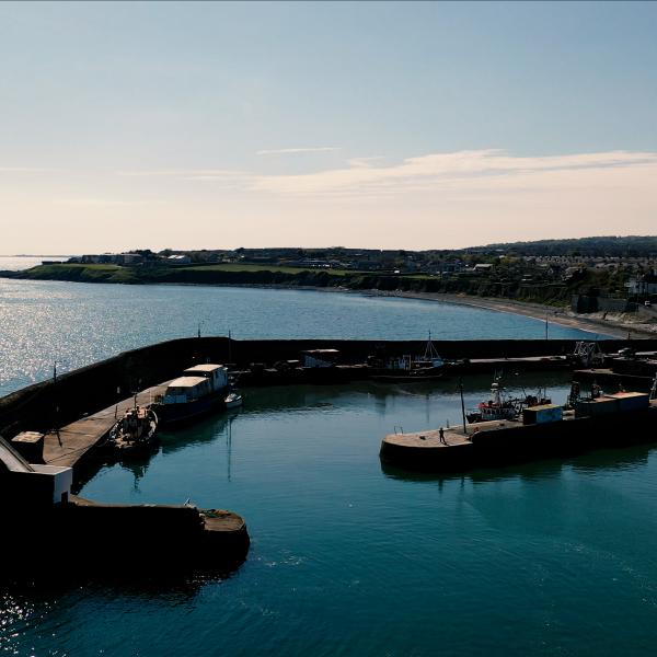 Aerial photo of Balbriggan Harbour