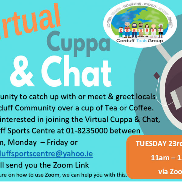 Virtual Cup and Chat Poster