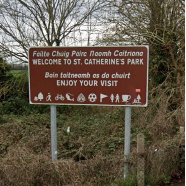 Sign at the entrance to St Catherine's Park
