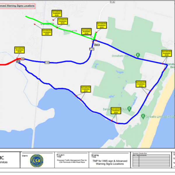 Donabate-LSA Peninsula 4-Mile Race Route Map 