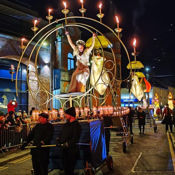 St Brigid's parade going through Balbriggan in February 2025