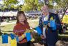 Cllr Howard Mahony and CE Anne Marie at Ukraine Fun day