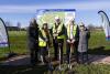 Mayor of Fingal, Cllr Howard Mahony (centre) with Fingal County Council Chief Executive AnnMarie Farrelly (left) and Chairperson of Meakstown Community Council, Robbie Loughlin (right) at the official sod-turning for the new Meakstown Community Centre. They are flanked by Cllr JK Onwumereh and Cllr Mary McCamley