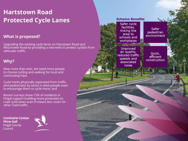 Hartstown Road Protected Cycle Lanes