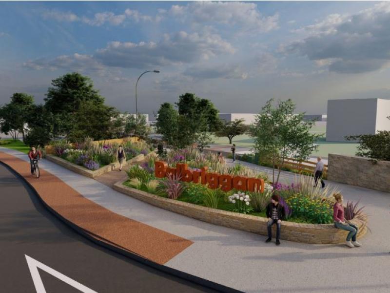 Preview image of landscaping next to church car park on harry reynolds road