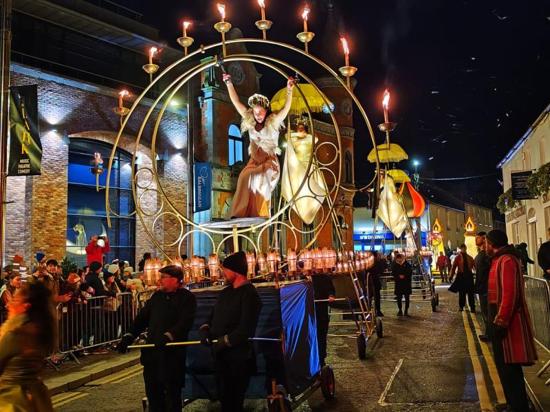 St Brigid's parade going through Balbriggan in February 2025