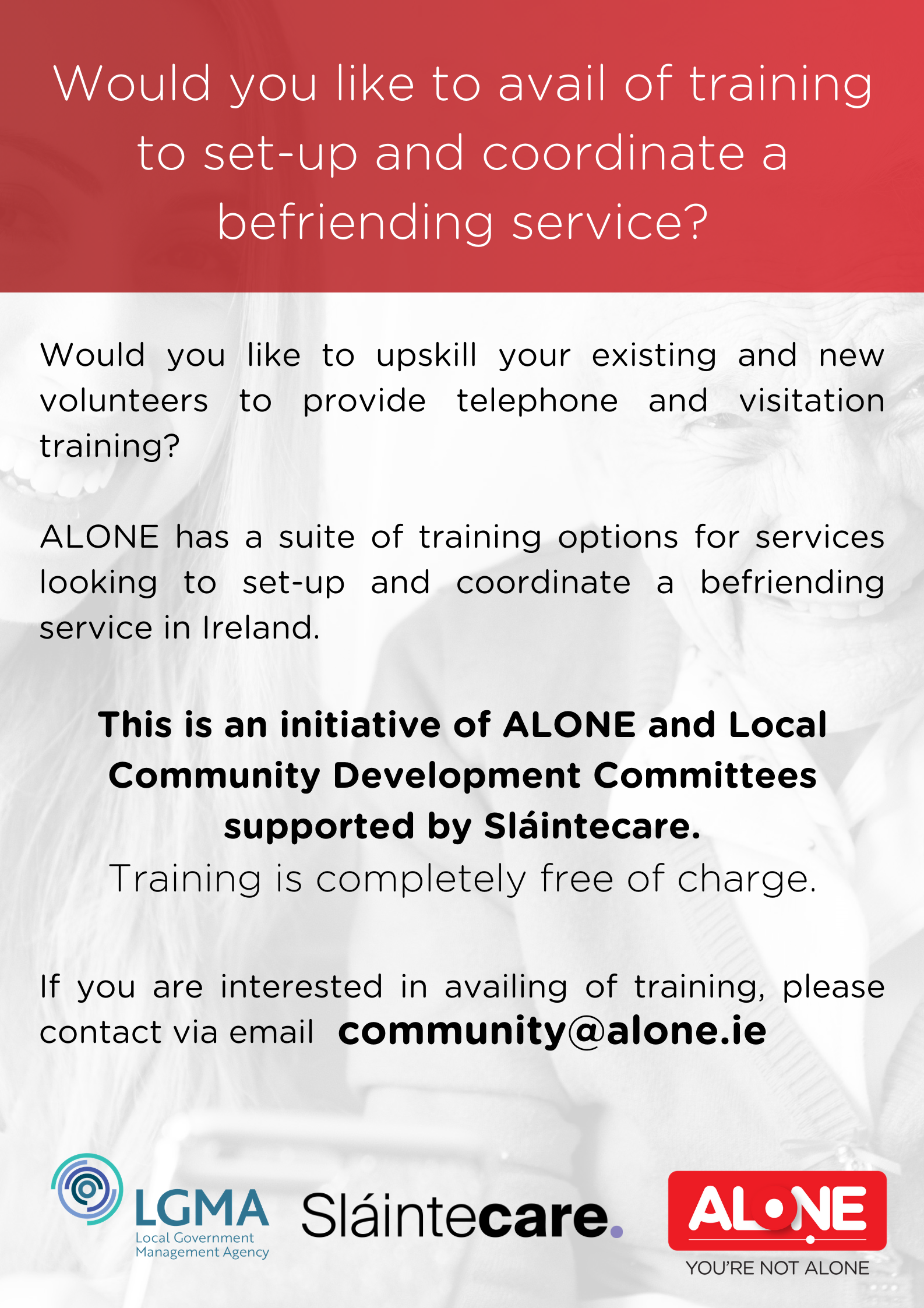 befriending training poster