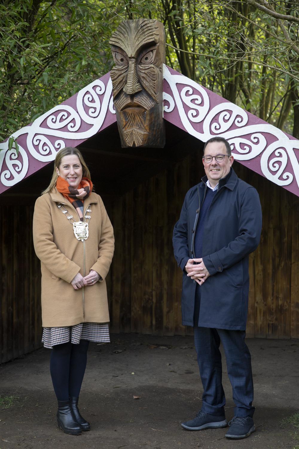 New Zealand Ambassador Brad Burgess and Mayor of Fingal Seána Ó Rodaigh