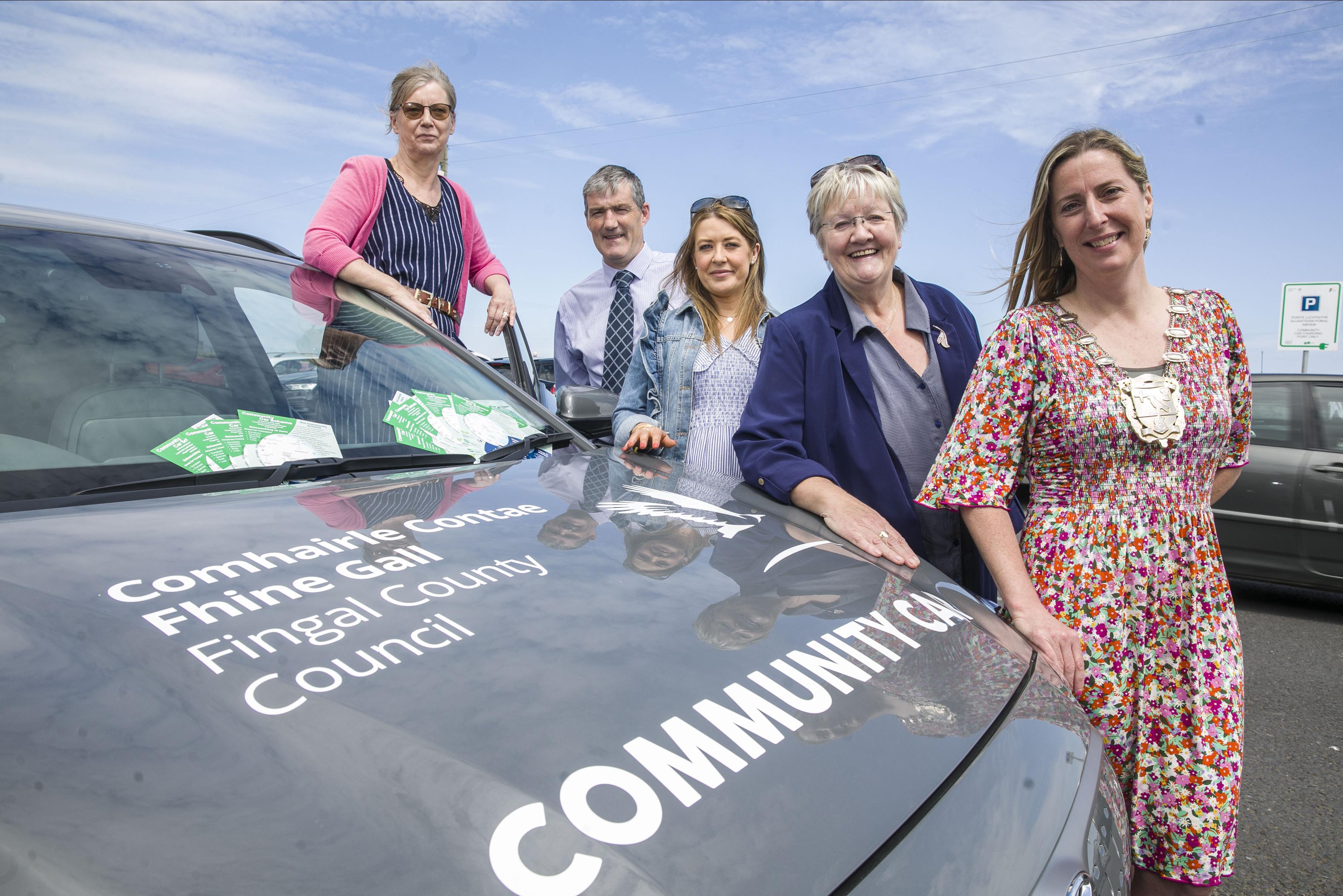 Community Car and Age Friendly Fingal Volunteers with Fingal's Active Travel team and Mayor O Rodaigh.