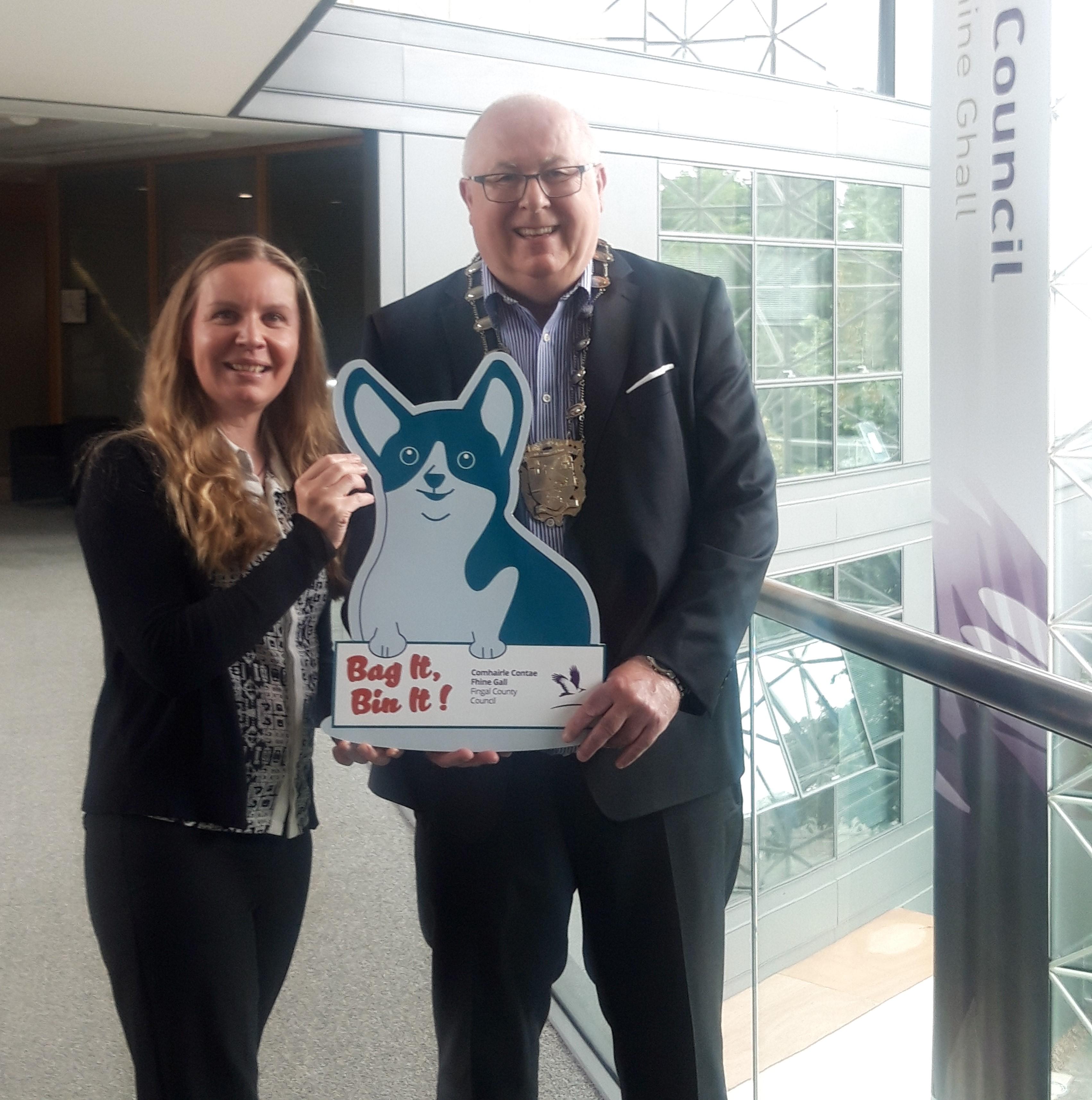 Mayor and Sinead Fox Dog Fouling Campaign