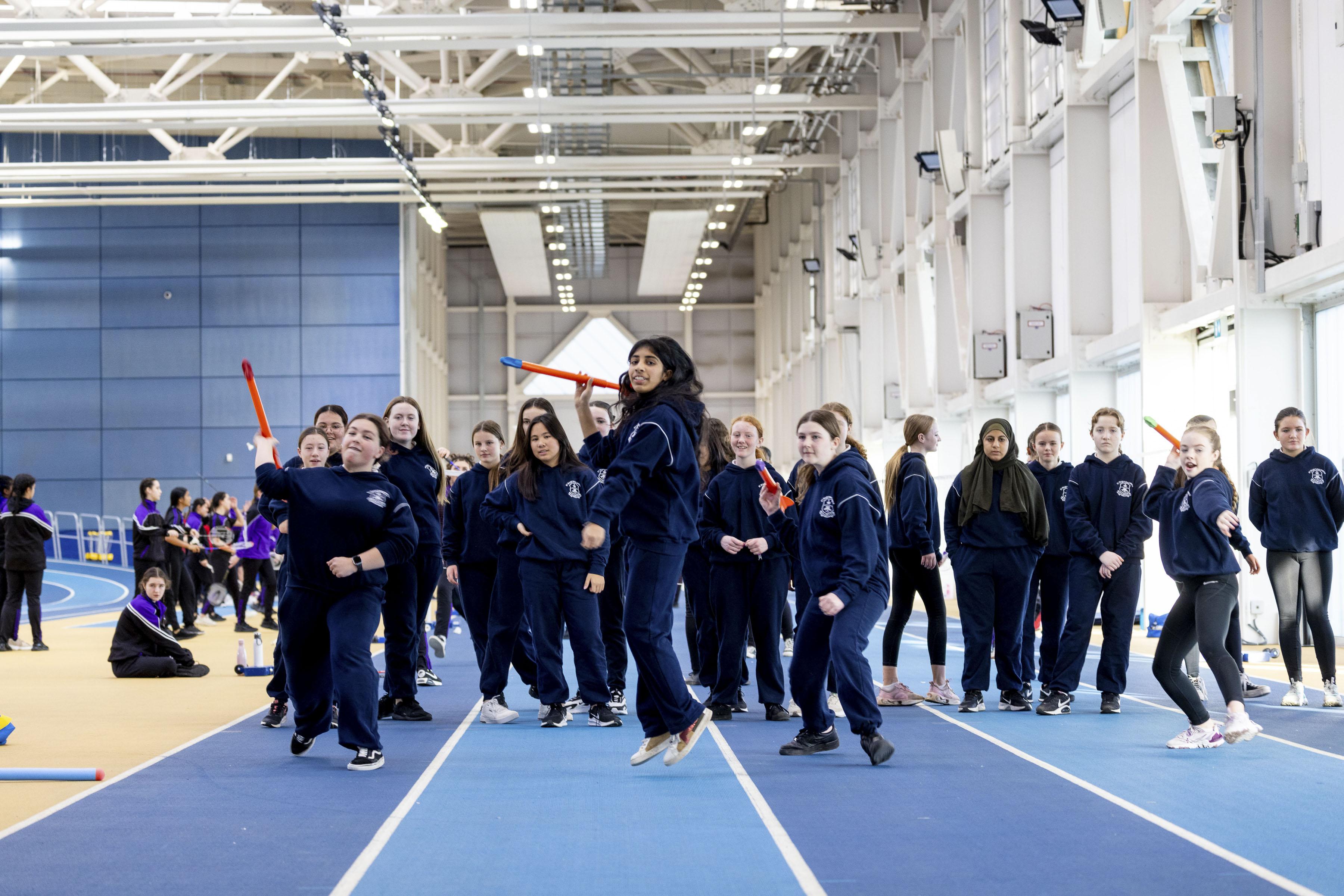 Girls get active at the Exercise: Energise Multi-Sports Day in the