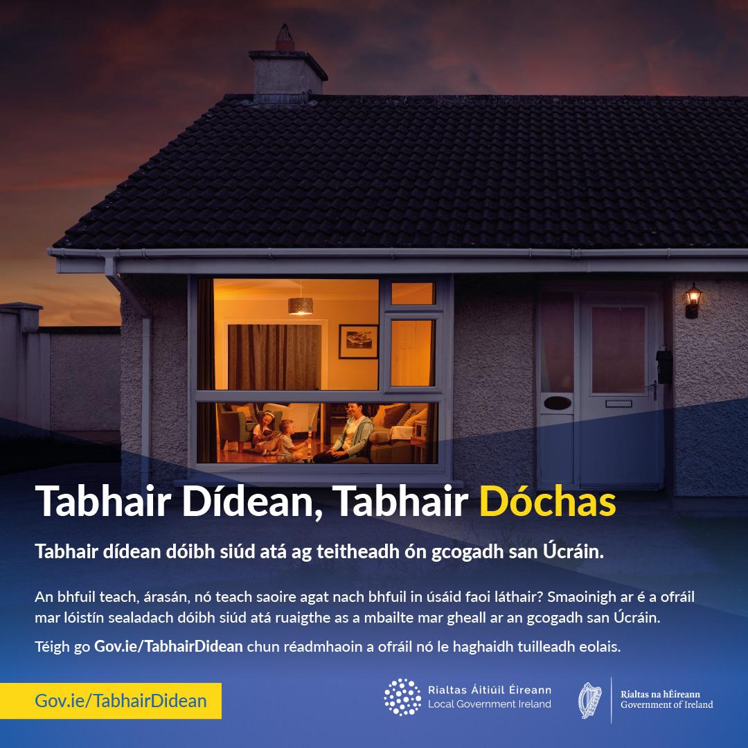 offer a home gaeilge