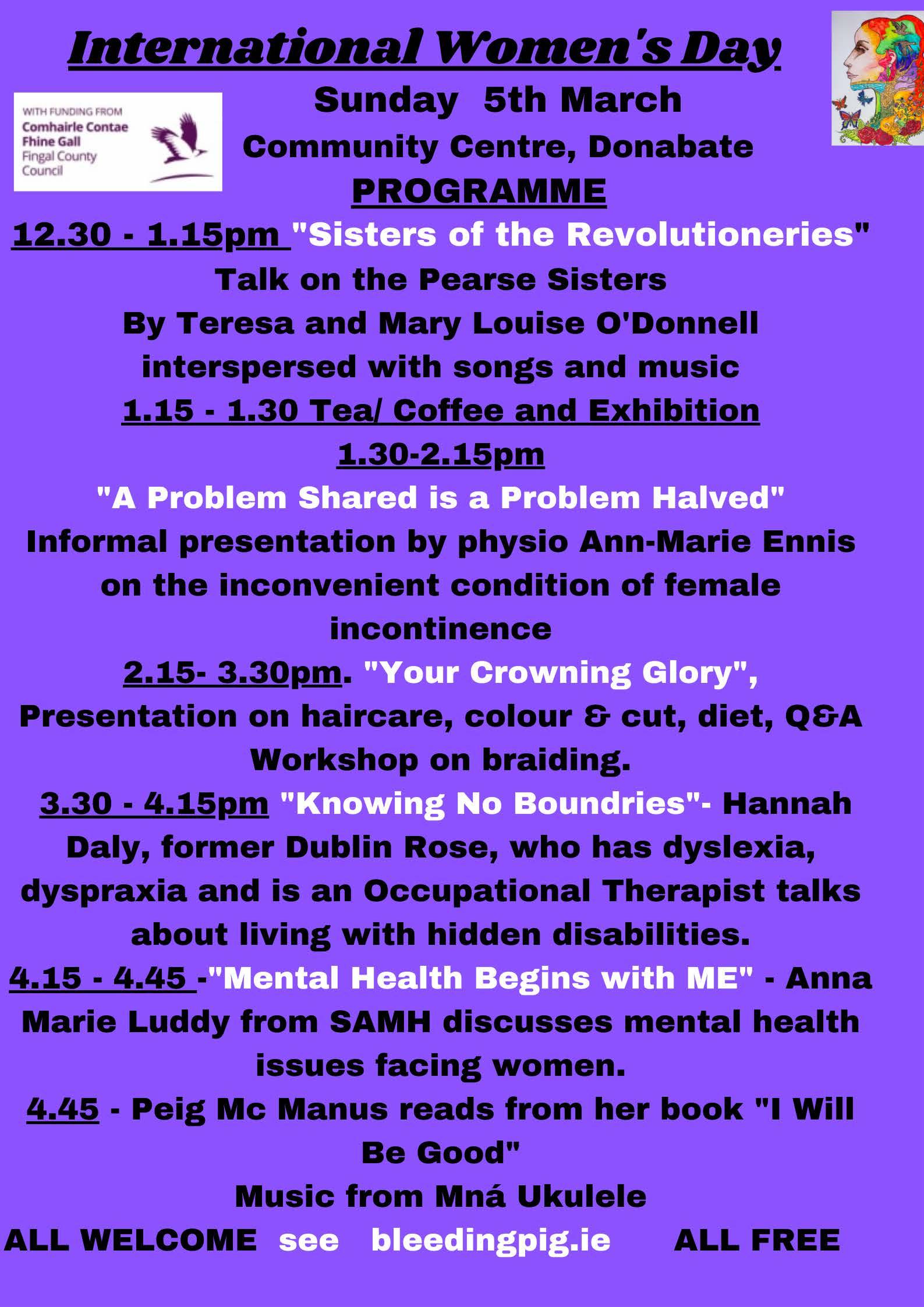 International Womens Day Donabate programme.jpg