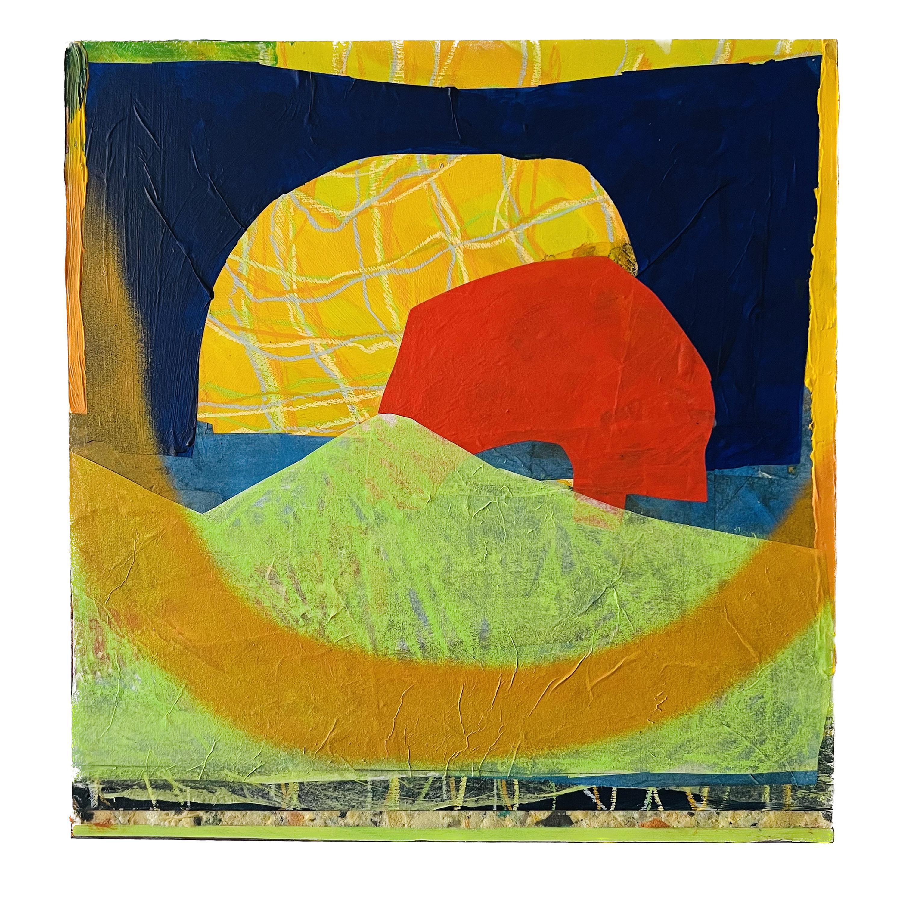 Untitled 2023 - Ellen Duffy landscape with splashes of bright colour