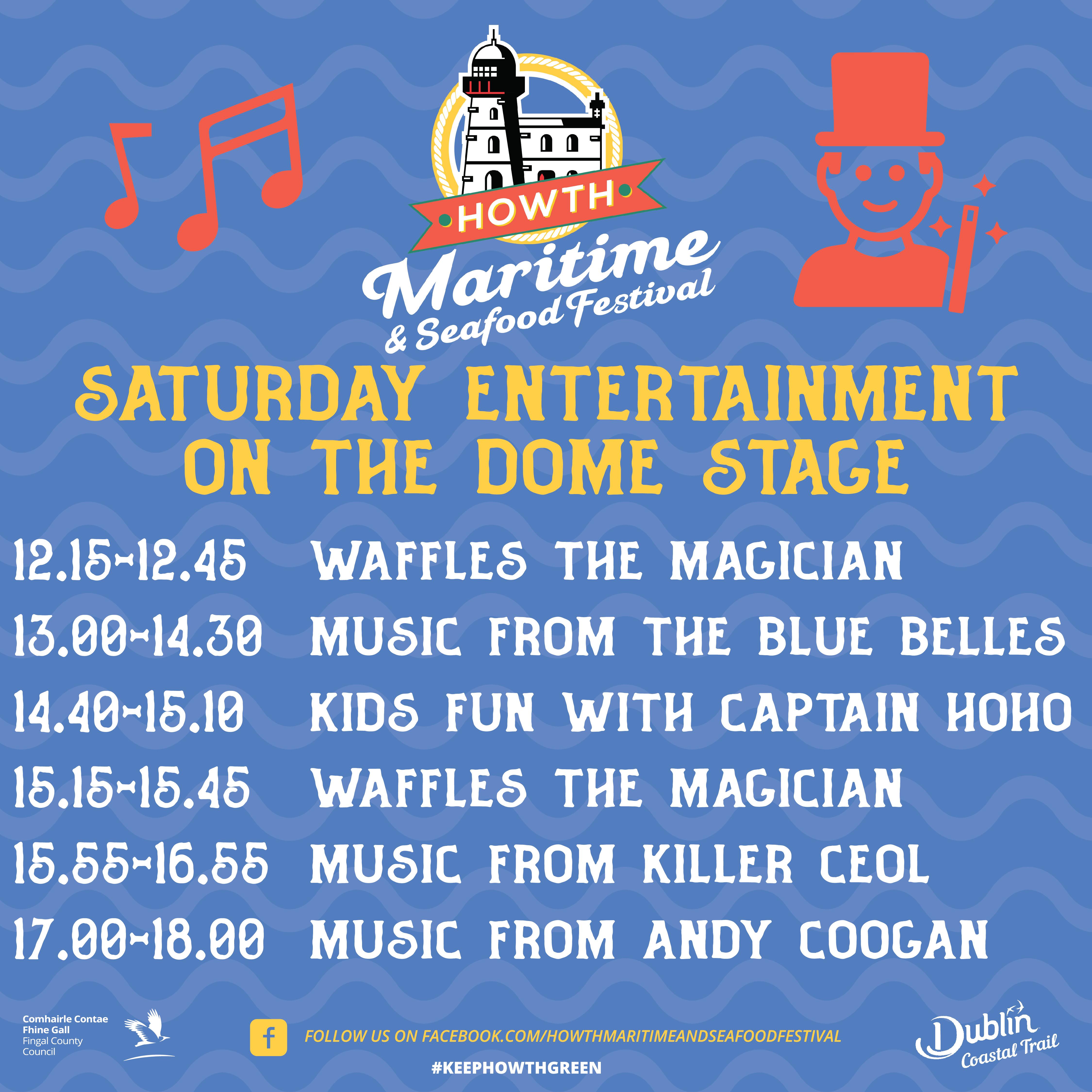 Howth Maritime and Seafood 2023 Saturday Schedule 