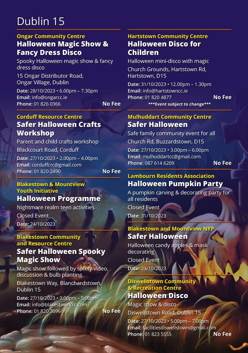 Local Safer Halloween Events D15