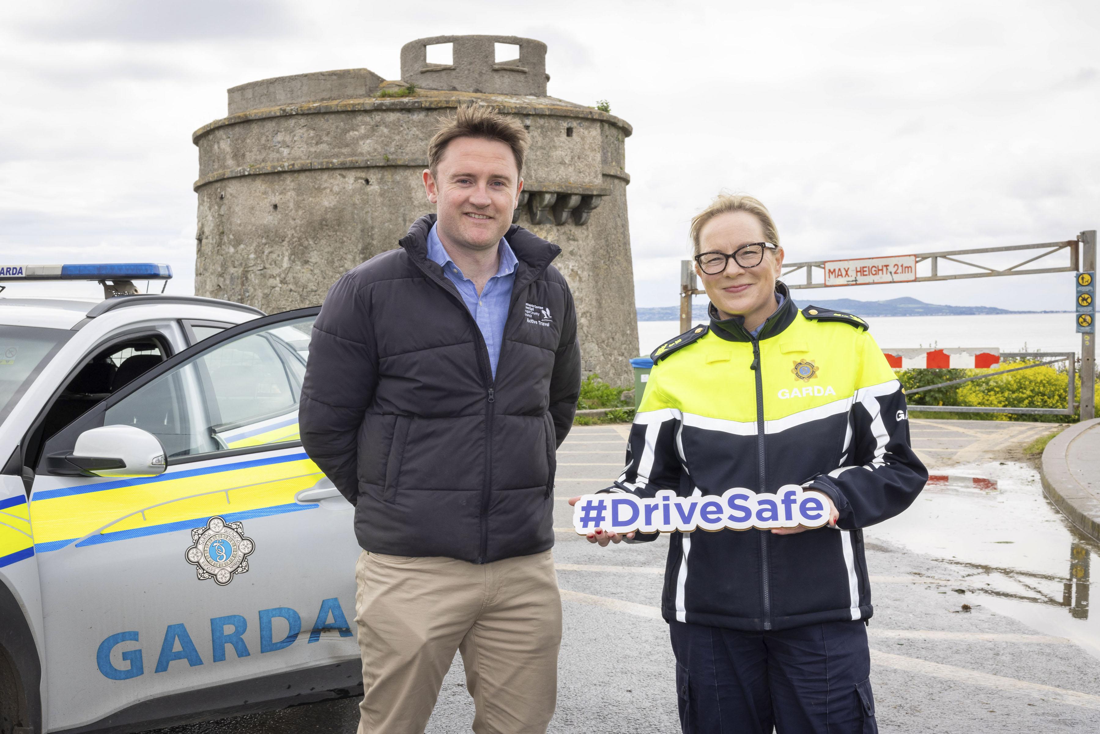 Garda and FCC staff member at Martello tower Donabate