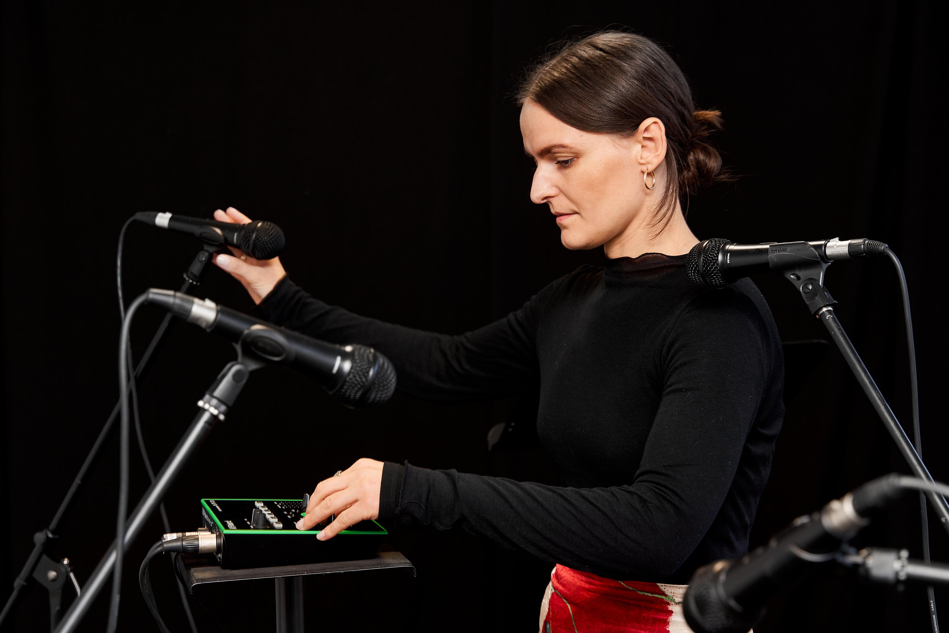 Justine McDonnell working in her Studio_Pic by Declan Murphy