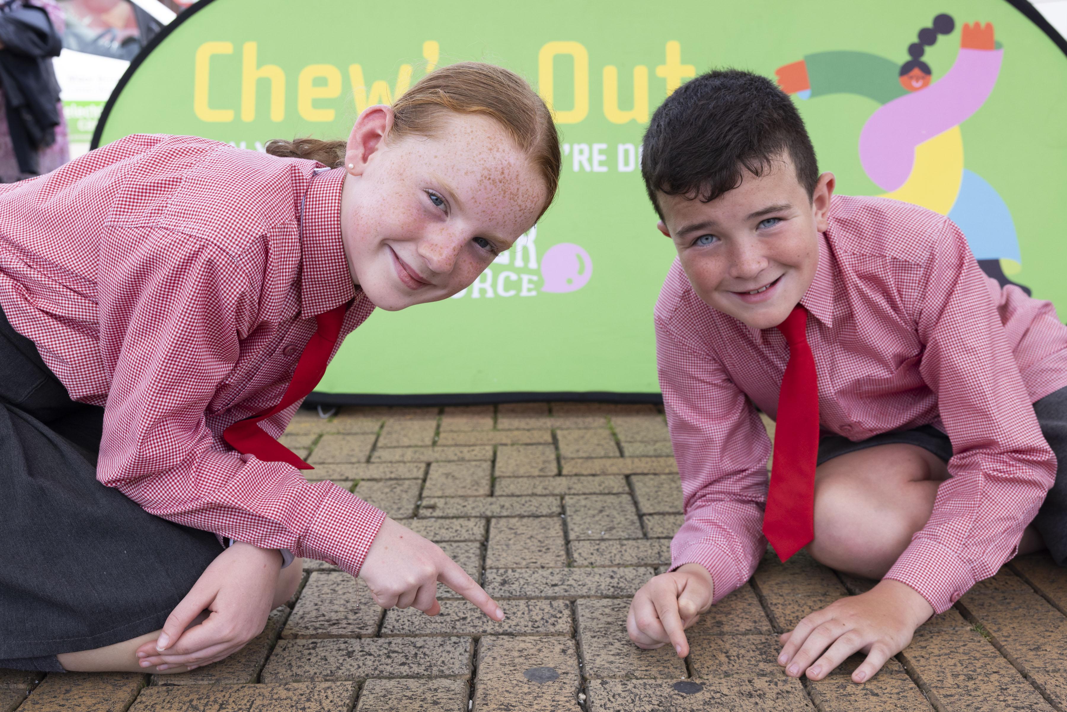 Gum Litter Task Force Blanchardstown 2024 2 children