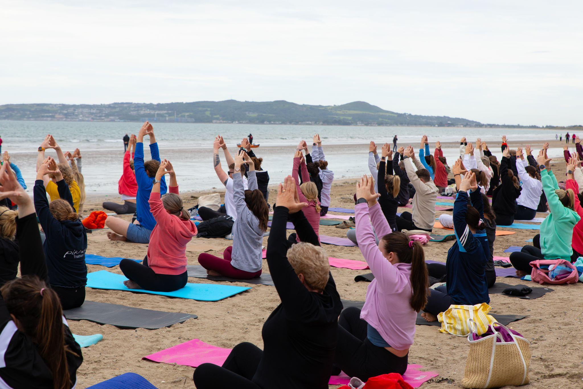 beach yoga