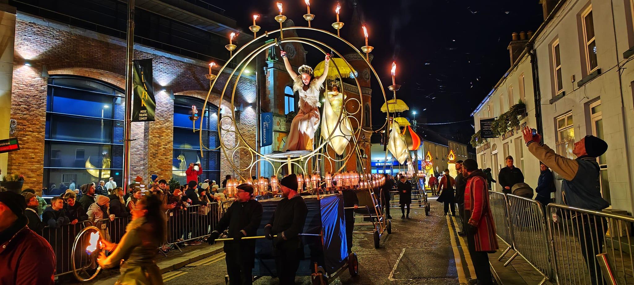 St Brigid's parade going through Balbriggan in February 2025