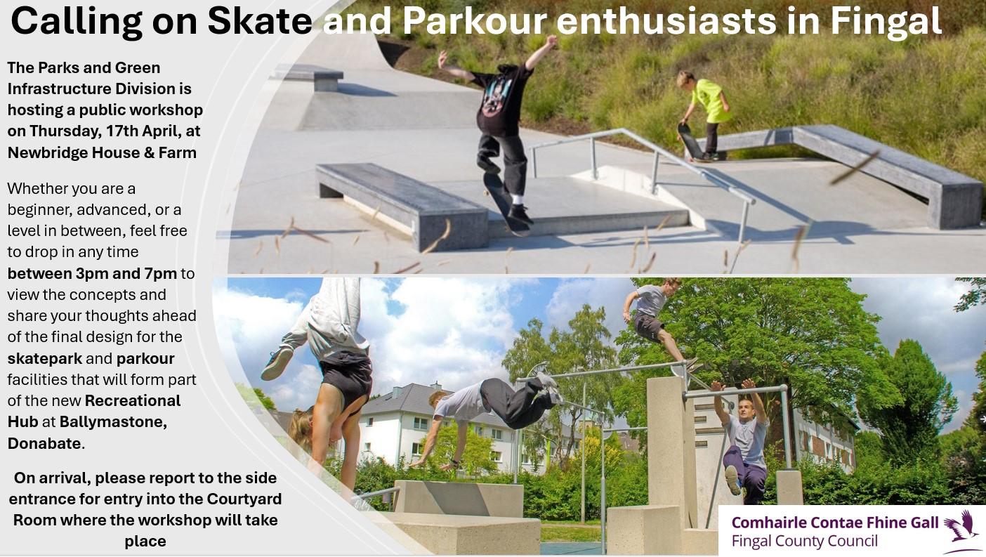 Skatepark workshop flyer