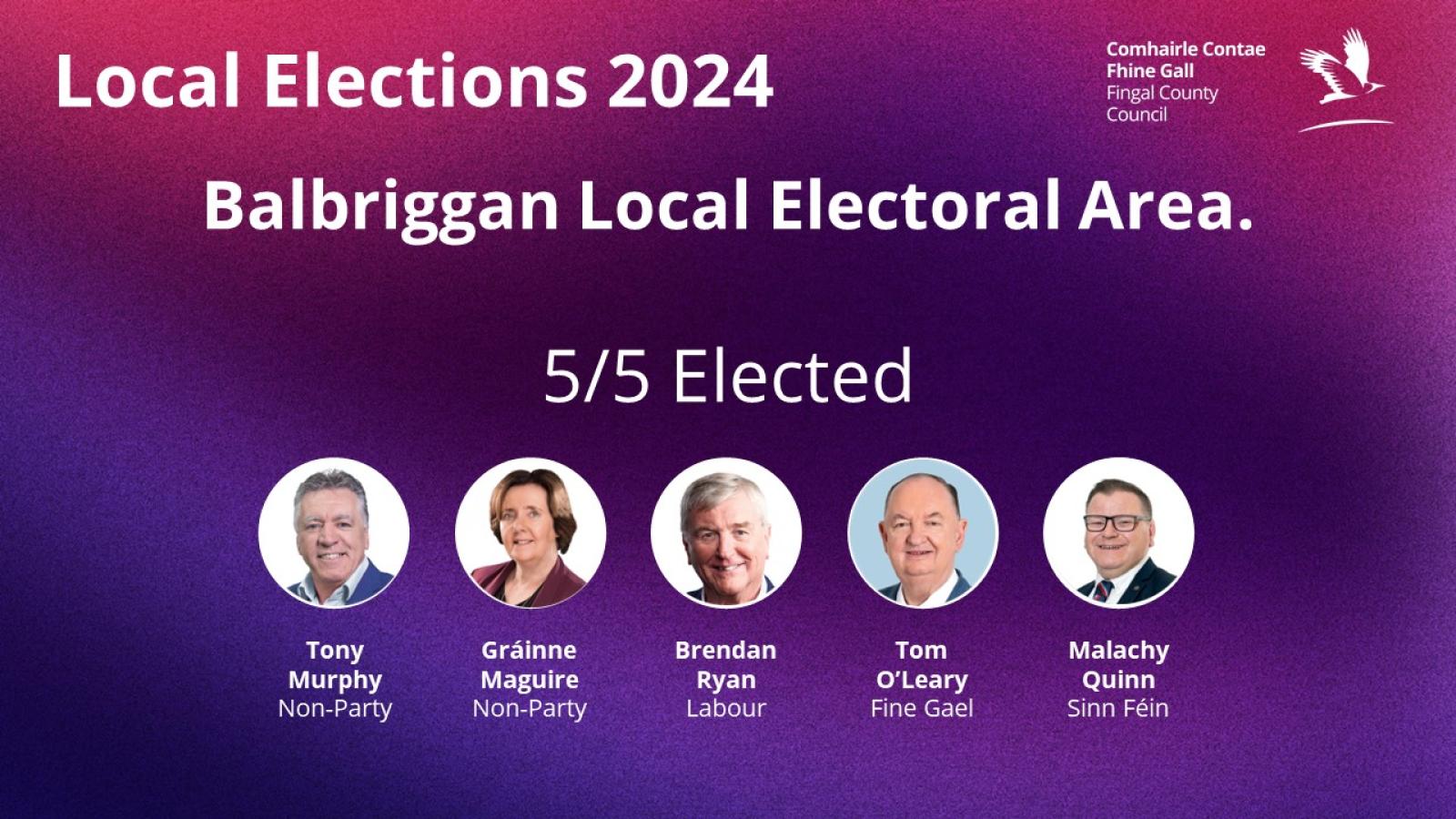 Balbriggan 5 of 5 elected