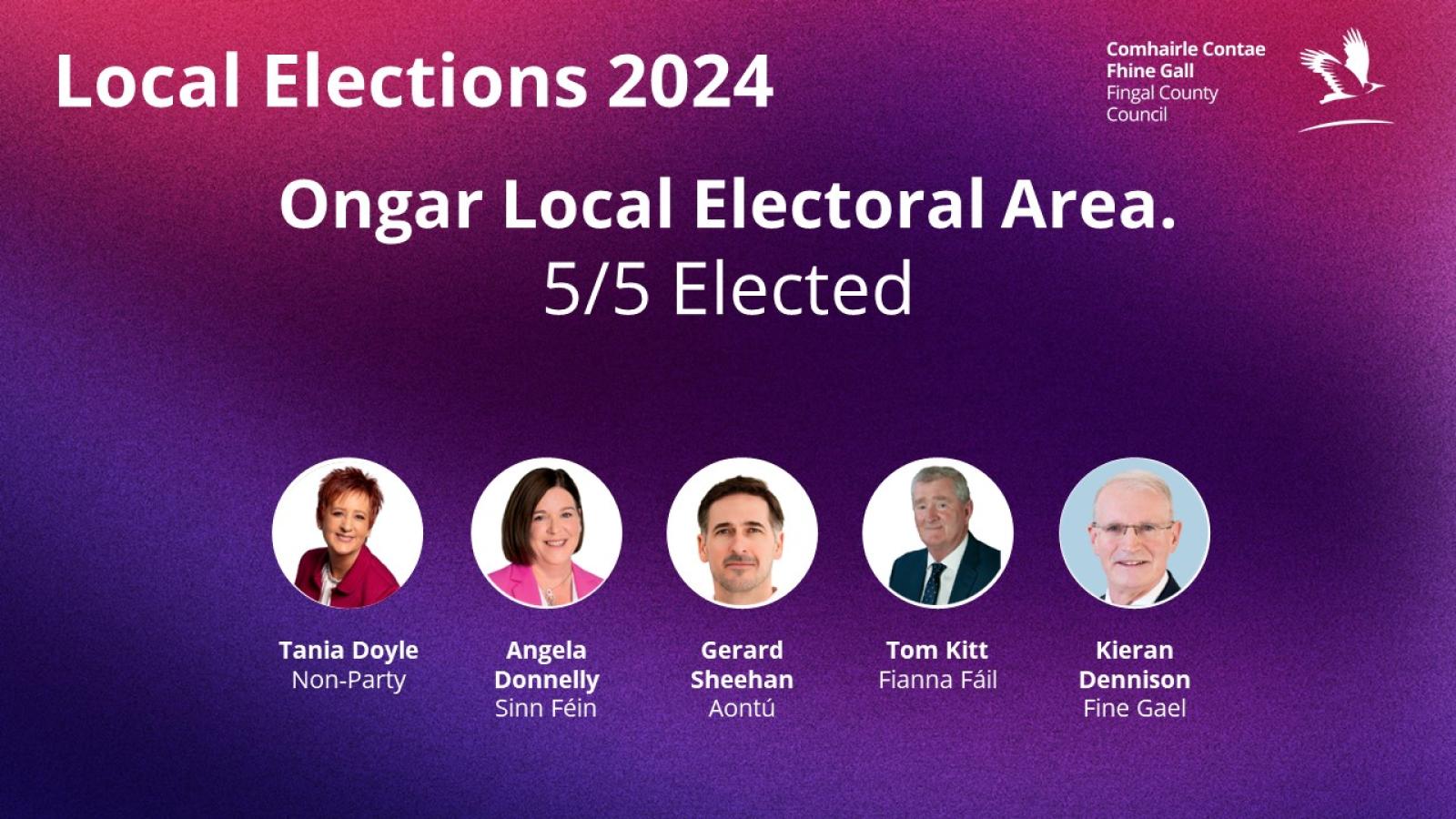 Ongar 5 of 5 elected
